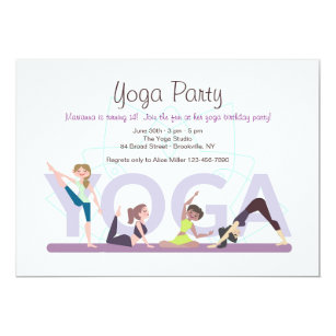 session letter yoga invitation for Yoga  Zazzle Invitations