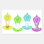 Yoga Girls Rectangular Sticker