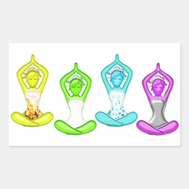 Yoga Girls Rectangular Sticker (Front)