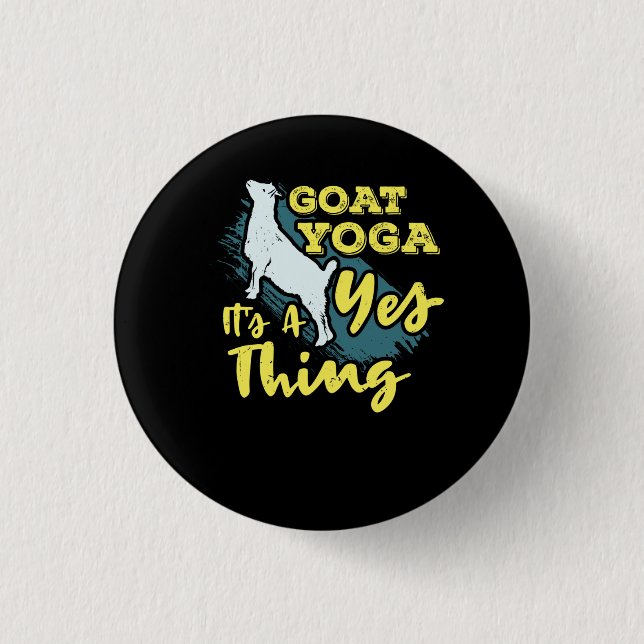 Yoga Goat Goatyoga Button (Front)