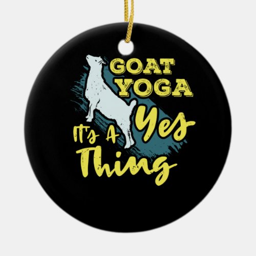 Yoga Goat Goatyoga Ceramic Ornament