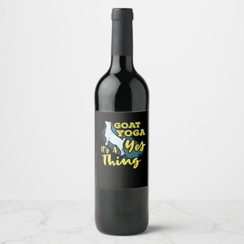 Yoga Goat Goatyoga Wine Label
