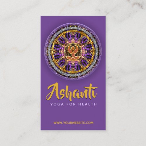 Yoga Goddess Mandala Teal Business Card