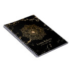 Yoga Gold Lotus Mandala Vintage Black Gold Marble