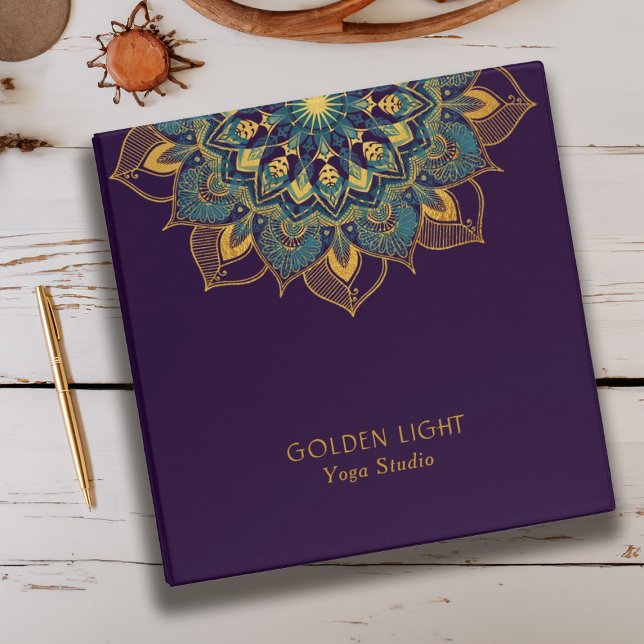 Yoga Gold Mandala 3 Ring Binder (Yoga Gold Mandala 3 Ring Binder)