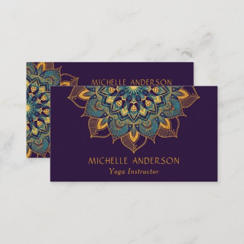 Yoga Gold Mandala Business Card