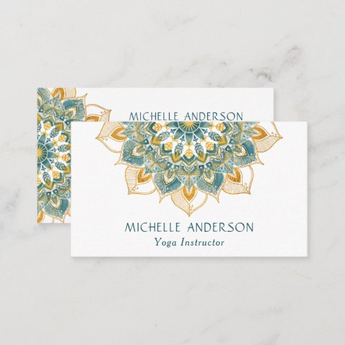 Yoga Gold Mandala Business Card