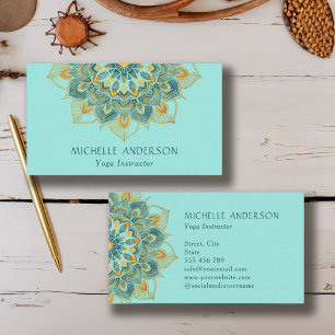 Yoga Gold Mandala Business Card