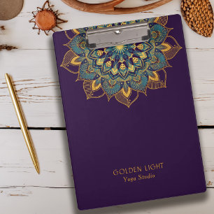Yoga Gold Mandala Clipboard