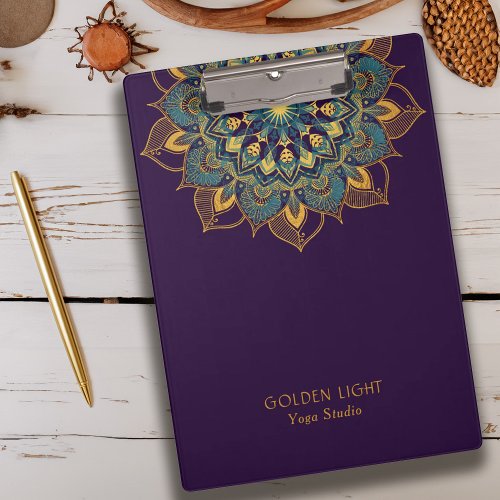 Yoga Gold Mandala Clipboard