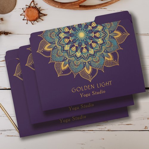 Yoga Gold Mandala File Folder