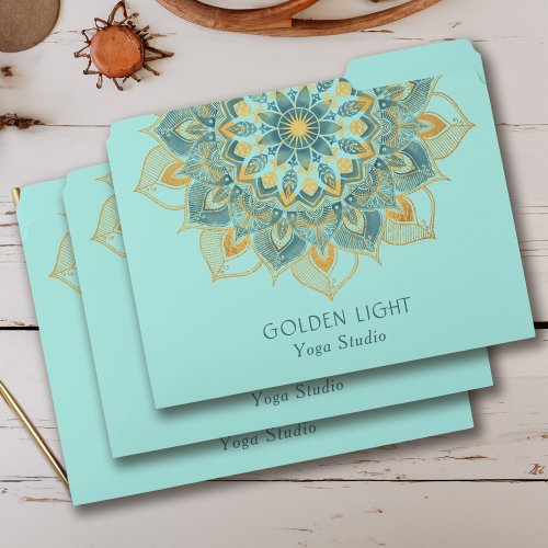 Yoga Gold Mandala File Folder