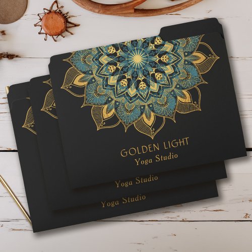 Yoga Gold Mandala File Folder