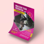 Yoga Gym Classes Girly Pink Modern Marketing Photo Flyer<br><div class="desc">Promote your workout classes or fitness studio with this trendy Gym Flyer design. Featuring a girly pink and yellow design with space for one photo, your logo, tag line or heading, custom text as well as a promotional offer. You can edit all text and colors to create custom marketing flyers...</div>