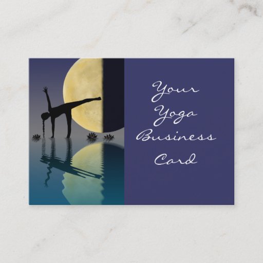 Customizable Yoga Half Moon Pose Business Cards