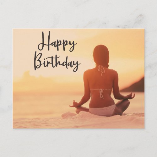 Yoga Happy Birthday Card