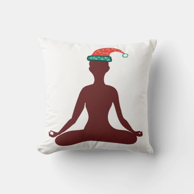 Yoga Happy New Year Cusrom Text Cushion (Front)