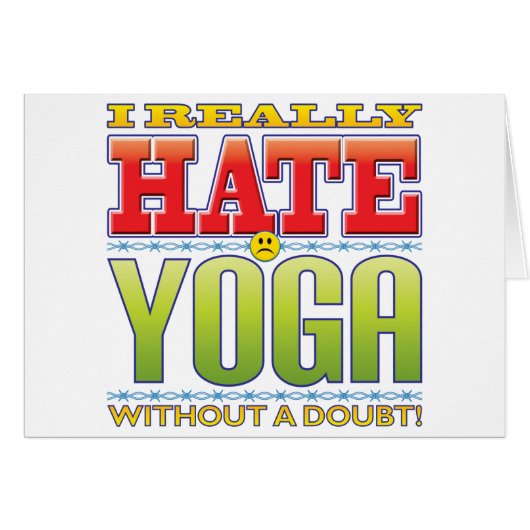 Yoga Hate Face Cards (Front Horizontal)