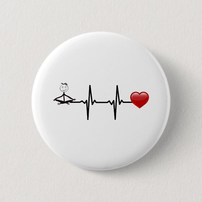 yoga heart button (Front)