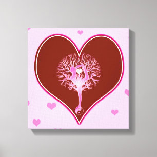 Yoga Heart Canvas Print
