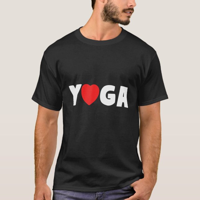 Yoga Heart Love Yogi Fitness T-Shirt (Front)