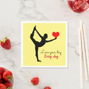 Yoga Heart & Love your day, Every day / Yogini Nap Napkins