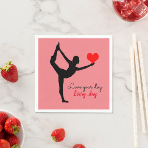 Yoga Heart & Love your day, Every day / Yogini Napkins