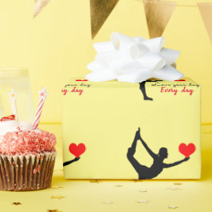 Yoga Heart & Love your day, Every day / Yogini Wrapping Paper