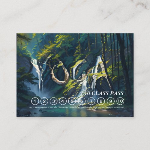 YOGA Hidden Text Meditation Instructor Class Pass Appointment Card