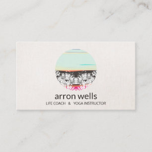Yoga Holistic Health and Healing Arts Sunrise Logo Business Card