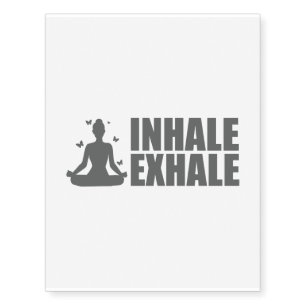 Yoga Inhale Exhale Butterfly Meditation Gift Idea Temporary Tattoos