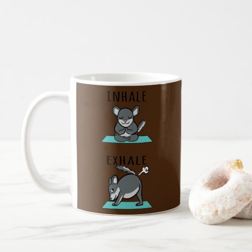Yoga Inhale Exhale Chinchilla Pet  Coffee Mug