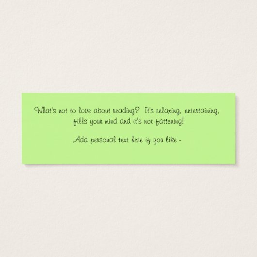 Yoga Inner Peace bookmark (Back)
