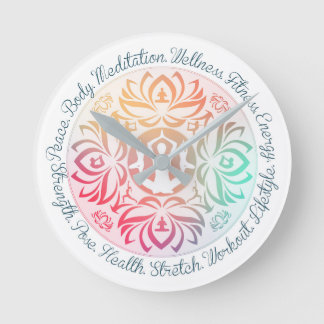 Yoga Inspirations Clock