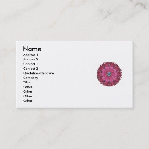 Yoga inspired mandela design Business Cards