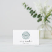 Yoga Instructor and Meditation Coach Logo Business Card (Standing Front)