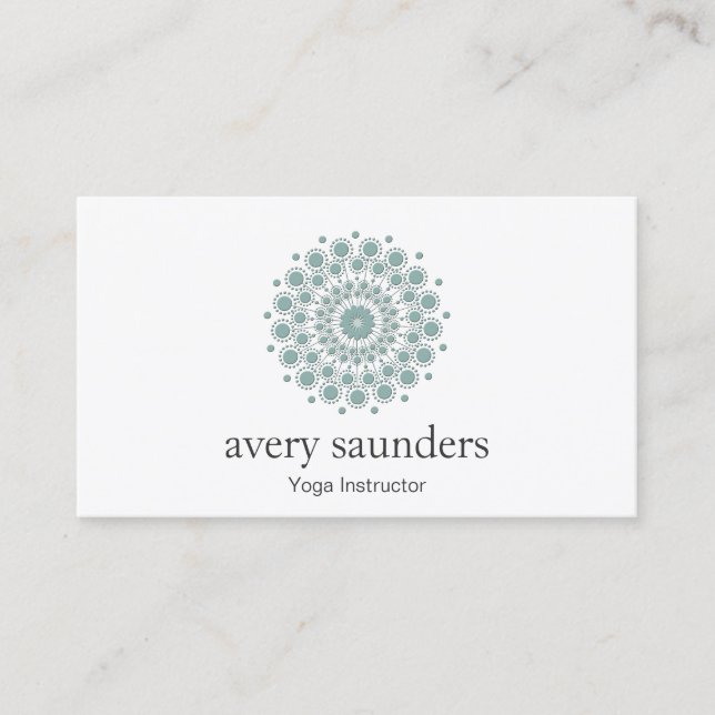 Yoga Instructor and Meditation Coach Logo Business Card (Front)