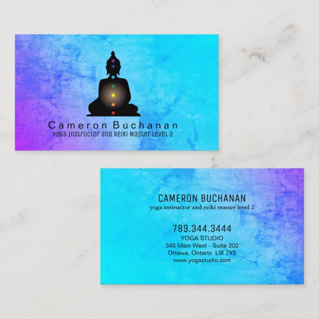 Yoga Instructor and Reiki Master Business Cards (Front/Back)