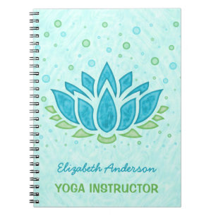 Yoga Instructor Blue Lotus Flower Zen Meditation Notebook