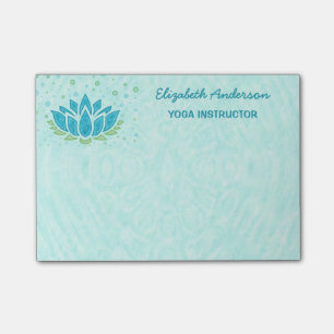 Yoga Instructor Blue Lotus Flower Zen Meditation Post-it Notes