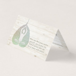 Yoga Instructor Bodhi Leaf Price List Appointment Business Card