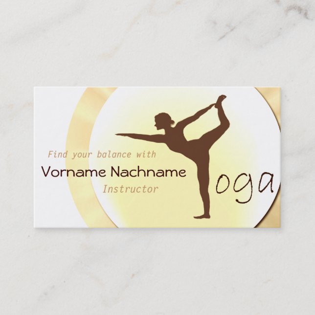 Yoga Instructor buisness card (Front)