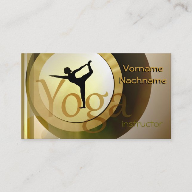 Yoga instructor business card (Front)