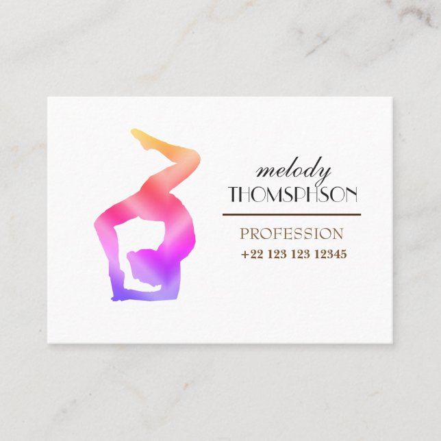 Yoga Instructor Business Card (Front)