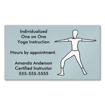 Yoga Instructor Business Card Magnets by Cherylsart at Zazzle