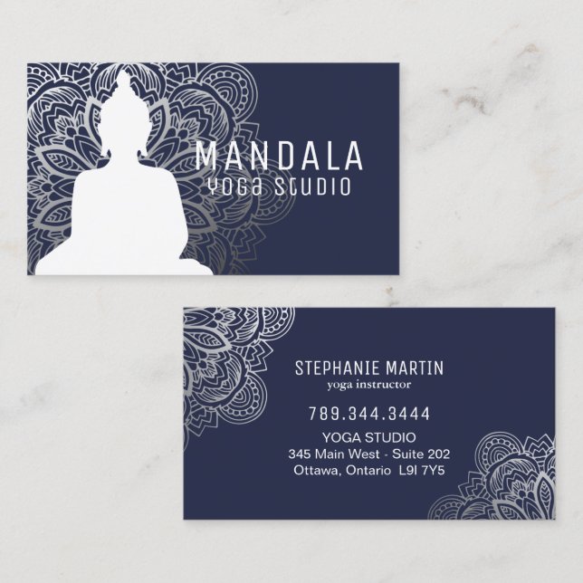 Yoga Instructor Business Cards (Front/Back)