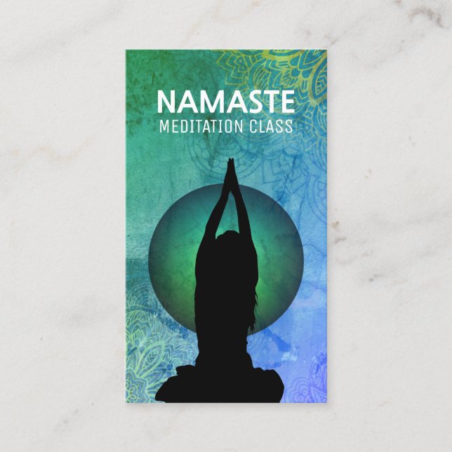 Yoga Instructor Business Cards (Front)