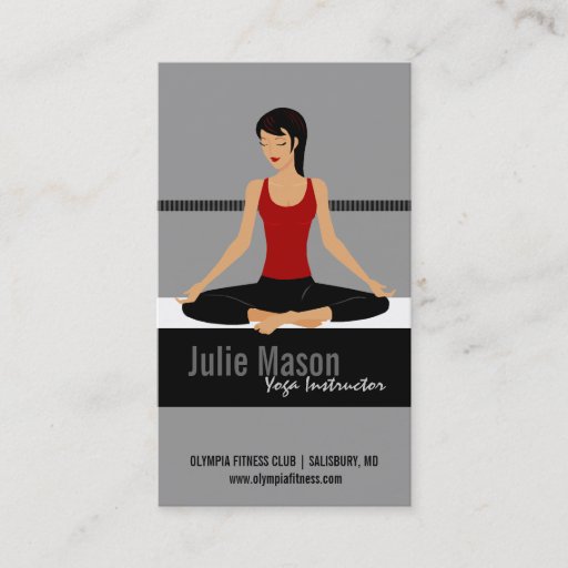 Customizable Yoga Instructor Business Cards