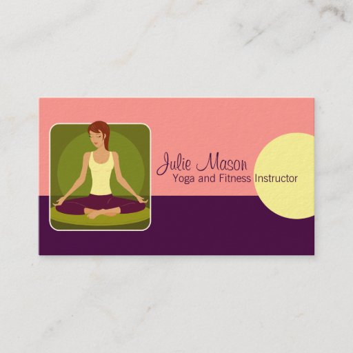 Customizable Yoga Instructor Business Cards