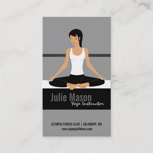 Customizable Yoga Instructor Business Cards